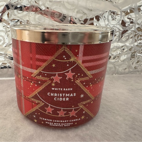 White Barn Christmas Cider 3-Wick Candle (NWT, Unused) - Picture 1 of 8